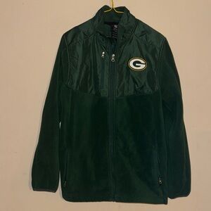 NFL Green Bay Packers Green Jacket Youth L  Fleece Y2K